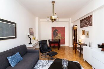 Obývací pokoj - Pronájem bytu 2+kk v osobním vlastnictví 60 m², Praha 1 - Nové Město