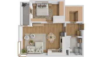 Pronájem bytu 2+kk v osobním vlastnictví 62 m², Hradec Králové