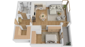 Pronájem bytu 2+kk v osobním vlastnictví 62 m², Hradec Králové