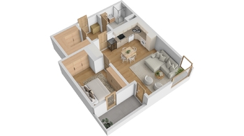 Pronájem bytu 2+kk v osobním vlastnictví 62 m², Hradec Králové