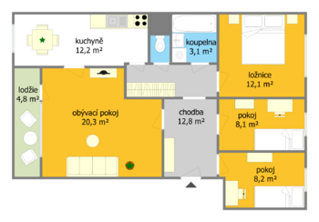 Prodej bytu 4+1 v osobním vlastnictví 89 m², Brno