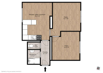 Prodej bytu 2+1 v osobním vlastnictví 44 m², Praha 10 - Uhříněves