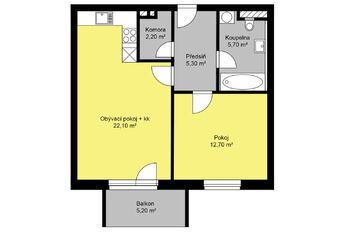 Pronájem bytu 2+kk v osobním vlastnictví 53 m², Nymburk