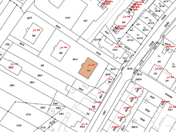 Katastrální Mapa - Prodej bytu 3+1 v osobním vlastnictví 72 m², Drnholec