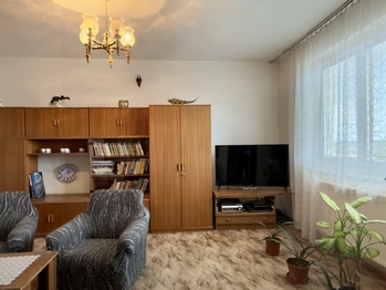Obývací pokoj - Prodej bytu 3+1 v osobním vlastnictví 78 m², Drnholec