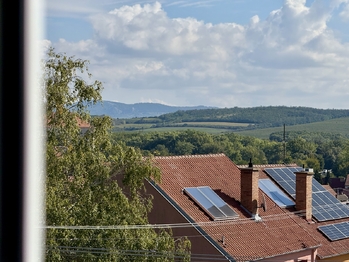Pohled z okna - Prodej bytu 3+1 v osobním vlastnictví 72 m², Drnholec