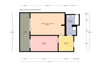 Prodej bytu 2+kk v osobním vlastnictví 70 m², Praha 9 - Hloubětín