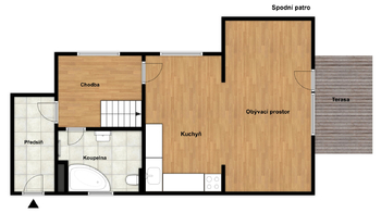 1.NP - Pronájem bytu 3+1 v osobním vlastnictví 150 m², Zruč-Senec