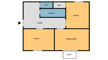 Prodej bytu 2+1 v osobním vlastnictví 60 m², České Budějovice