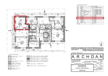 půdorys 2NP - ORDINACE č. 2 - Pronájem bytu 3+kk v osobním vlastnictví 86 m², Praha 9 - Horní Počernice