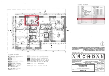 půdorys 2NP - ORDINACE č. 3 - Pronájem bytu 3+kk v osobním vlastnictví 86 m², Praha 9 - Horní Počernice