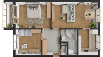 Pronájem bytu 3+1 v osobním vlastnictví 76 m², Brno