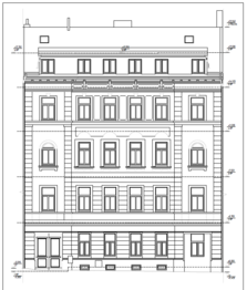 fasáda ulice - Prodej nájemního domu 736 m², Praha 5 - Smíchov