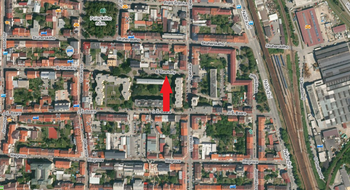 letecká mapa - Pronájem bytu 3+1 v osobním vlastnictví 121 m², České Budějovice