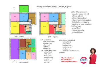 plánek - Prodej domu 227 m², Kaplice