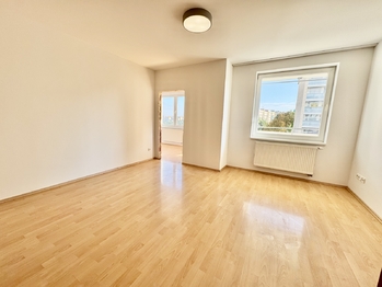 Obývací prostor se vstupem do ložnice - Pronájem bytu 2+kk v osobním vlastnictví 48 m², Praha 4 - Modřany