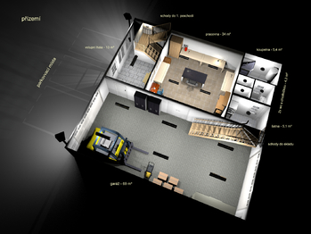 Pronájem skladovacích prostor 190 m², Jeneč