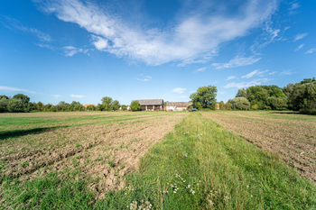 pohled z hranice pozemku - Prodej zemědělského objektu 363 m², Vrdy