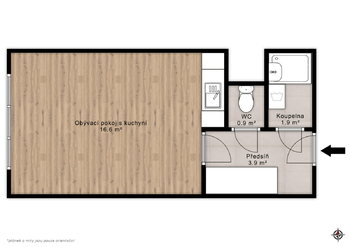 Prodej bytu 1+kk v osobním vlastnictví 25 m², Praha 10 - Záběhlice