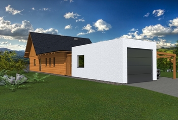 vizualizace dostavby garáže - Prodej domu 202 m², Vigantice