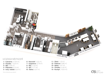 Pronájem výrobních prostor 160 m², Praha 4 - Podolí