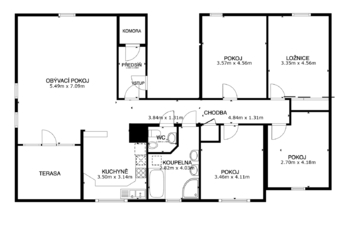 Prodej bytu 5+1 v osobním vlastnictví 145 m², Jindřichův Hradec