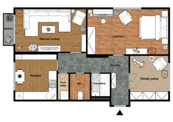 Prodej bytu 3+1 v osobním vlastnictví 85 m², Most