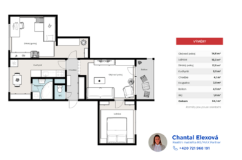 Prodej bytu 3+1 v osobním vlastnictví 61 m², Tanvald