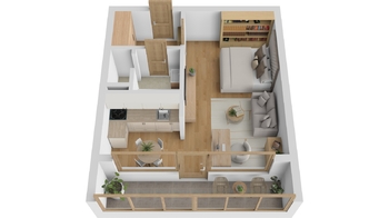 Prodej bytu 1+kk v osobním vlastnictví 30 m², Náchod