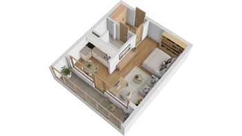 Prodej bytu 1+kk v osobním vlastnictví 30 m², Náchod