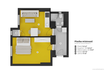 Prodej bytu 2+kk v družstevním vlastnictví 40 m², Praha 8 - Karlín
