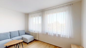 obývací pokoj s kuchyňským koutem - Prodej bytu 2+kk v družstevním vlastnictví 44 m², Praha 4 - Modřany