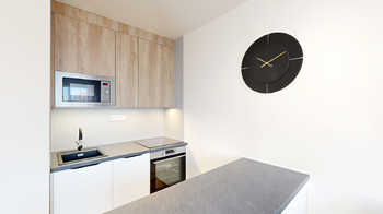 obývací pokoj s kuchyňským koutem - Prodej bytu 2+kk v družstevním vlastnictví 44 m², Praha 4 - Modřany