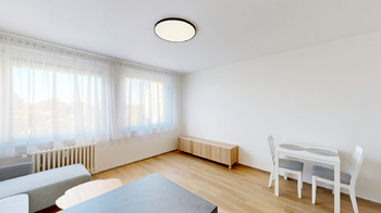 obývací pokoj s kuchyňským koutem - Prodej bytu 2+kk v družstevním vlastnictví 44 m², Praha 4 - Modřany