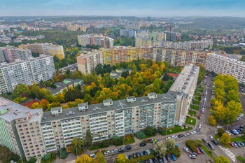 Dron - pohled na okolí - Pronájem bytu 3+kk v osobním vlastnictví 81 m², Praha 5 - Stodůlky