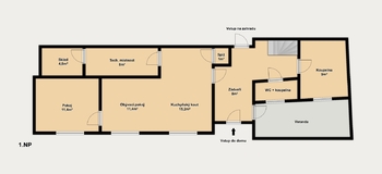 Prodej rodinného domu, 115 m2, Ostrov u Macochy - Prodej domu 115 m², Ostrov u Macochy