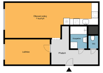 Prodej bytu 2+kk v osobním vlastnictví 49 m², Praha 10 - Petrovice