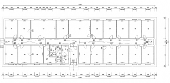Půdorys kanceláře 1 - Prodej obchodních prostor 487 m², Litvínov