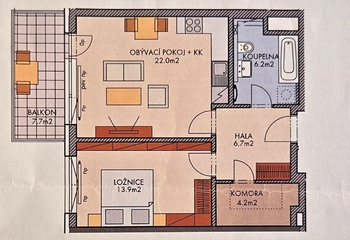 Prodej bytu 2+kk v družstevním vlastnictví 63 m², Praha 10 - Dolní Měcholupy