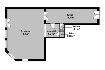 Pronájem obchodních prostor 110 m², Nymburk