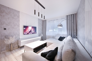Obývací pokoj - Prodej bytu 3+1 v osobním vlastnictví 66 m², Aš