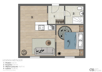 Prodej bytu 2+kk v osobním vlastnictví 37 m², Říčany