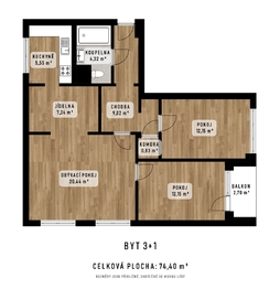 Prodej bytu 3+1 v osobním vlastnictví 71 m², Kopřivnice