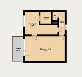 Prodej bytu 1+1 v osobním vlastnictví 44 m², Veselí nad Moravou