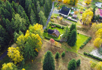 Pohled z dronu - Prodej chaty / chalupy 76 m², Nejdek