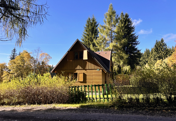 Pohled z cesty - Prodej chaty / chalupy 76 m², Nejdek