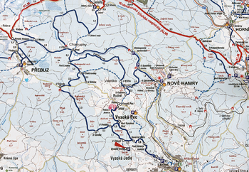 Mapa běžkařských tratí - Prodej chaty / chalupy 76 m², Nejdek