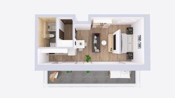 Pronájem bytu 1+kk v osobním vlastnictví 53 m², Kolín