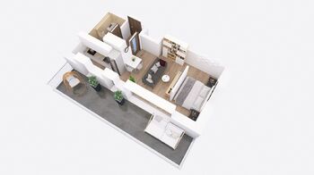 Pronájem bytu 1+kk v osobním vlastnictví 53 m², Kolín