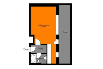 Pronájem bytu 1+kk v osobním vlastnictví 53 m², Kolín
